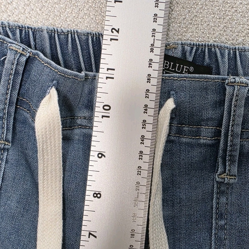 Judy Blue Jogger Jeans Women 9/29 Stretch Drawstring Medium Wash High Rise Denim - Picture 7 of 9